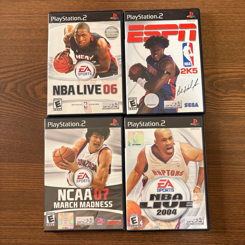 EA Sports & Sega Basketball Bundle PS2 Good NBA Live 2K5 NCAA 07 Set